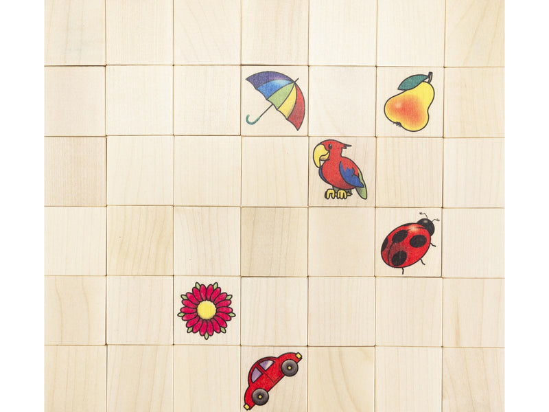 Heros Spielen & Lernen – Holz-Memory-Spiel mit Bildern, 40 Plättchen