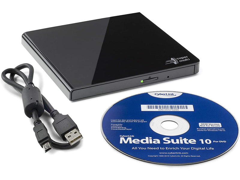Hitachi - LG GP57EB40 Slim Portable DVD-Writer - DVD-RW (Brenner) - USB 2.0 - Schwarz