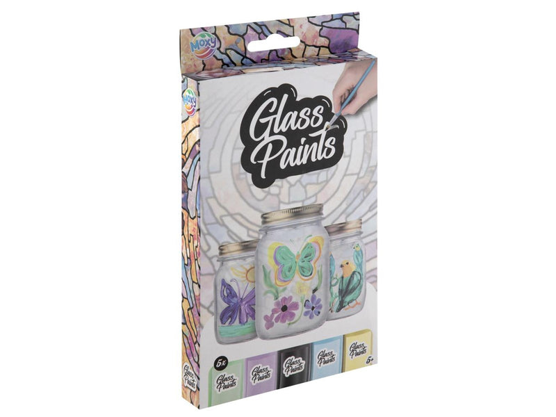Hobby Mate Glass Paint 5 pcs 22ml. incl. brush