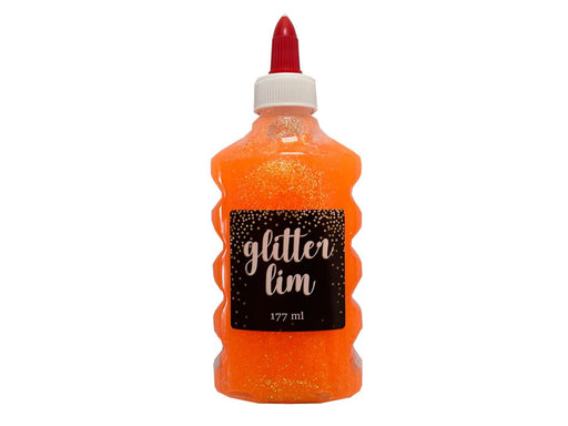 Hobby Mate Glitter Glue Pastel ORANGE 177 ml