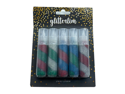 Hobby Mate Glitter glue in tube w/pin. 5 colors 20ml