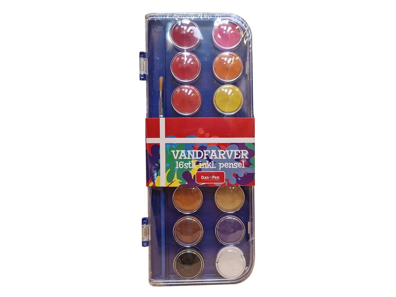 Hobby Mate Paint tray 16 colors + brush.