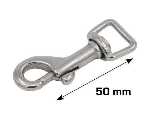 Home>it Carabiner hook 50 mm stainless steel