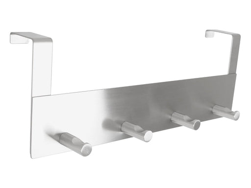 Home>it Coat rack for door 4 pegs - stainless steel