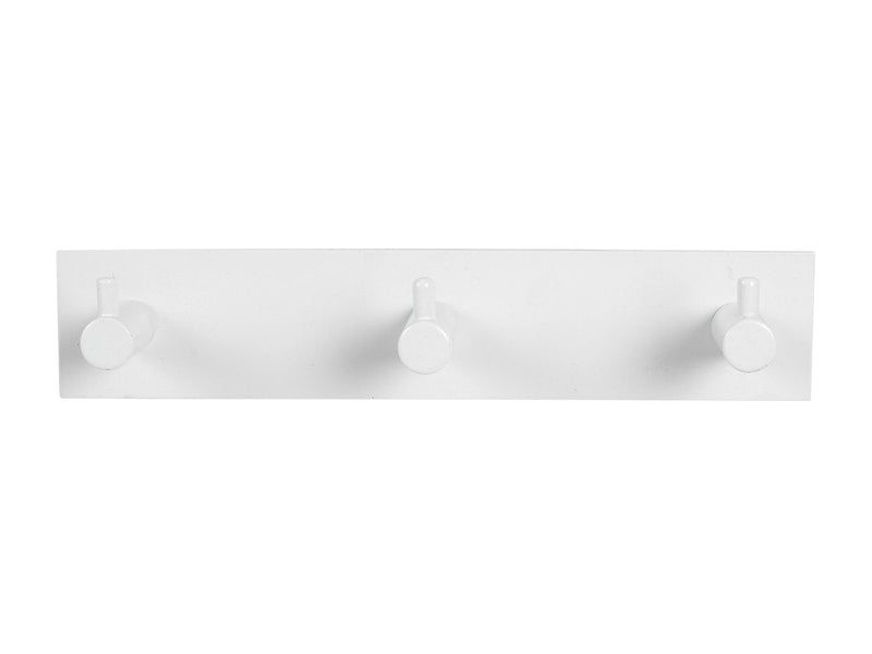 Home>it Coat rack with 3 pegs - white