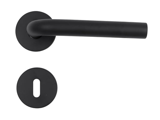 Home>it Door Handle With L-handle 19 mm  Matte Black