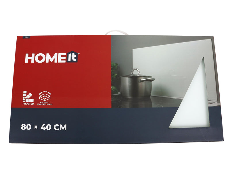 Home>it Kitchen Splash plate white frosted tempered glass 800 x 400m