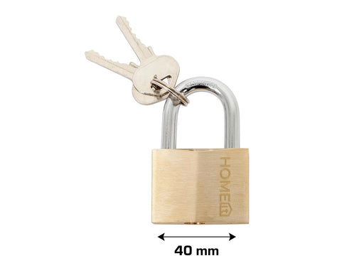 Home>it Padlock brass - 40 mm.