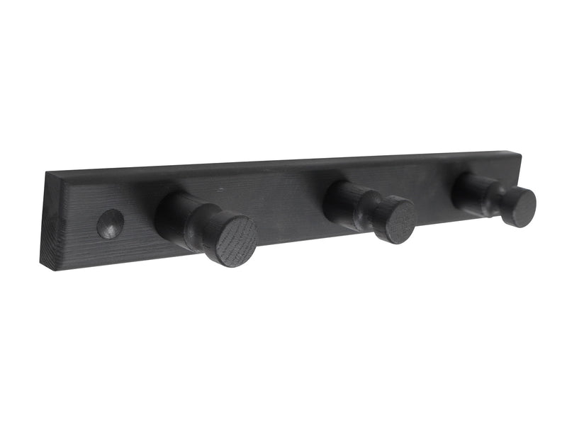 Home>it Pine coat rack – 3 pegs – black