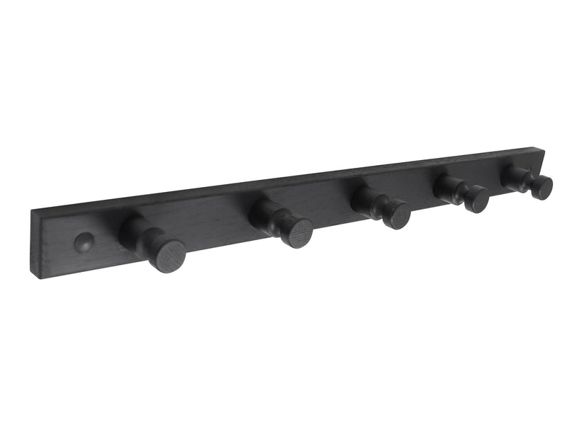 Home>it Pine coat rack – 5 pegs – black