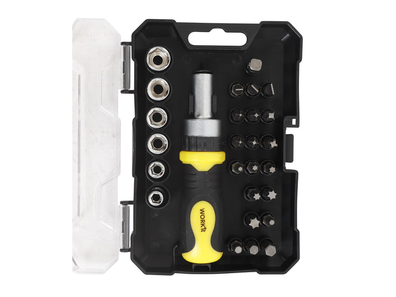 Home>it Ratchet screwdriver 27 pieces w/Bits & Top