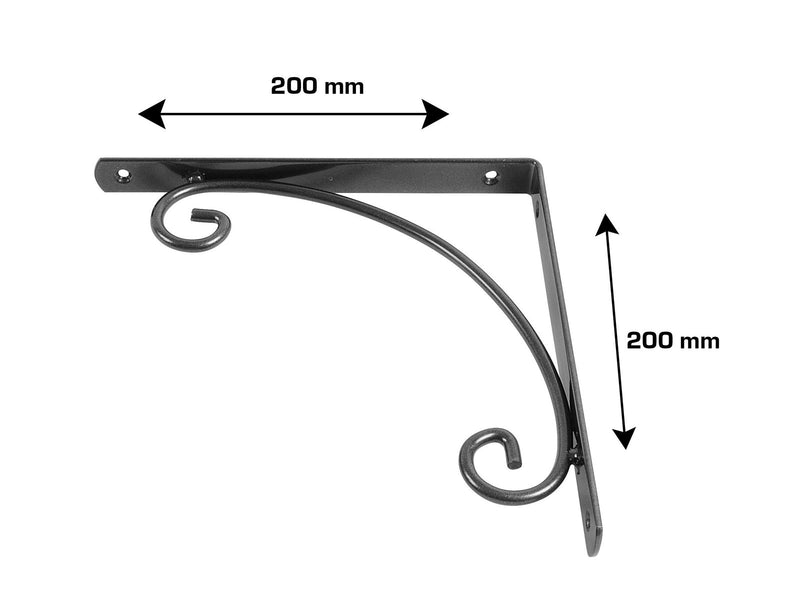 Home>it Shelf bracket "Almue" 200 x 200mm - anthracite