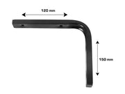 Home>it Shelf bracket F profile 125 x 150mm - black