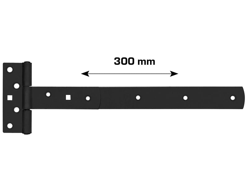 Home>it T-Hinge – Matte Black 300 x 30 mm Zinc-Coated Carbon Steel