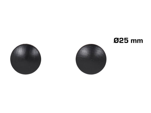 Home>it Wooden Knob Ø25 mm Oak Black 2-pack