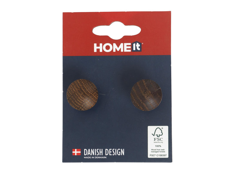 Home>it Wooden knob Ø25 mm – smoked oak – 2 pcs.