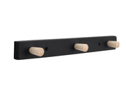 Home>it coat rack with 3 hooks 28 cm black/natural hook beech
