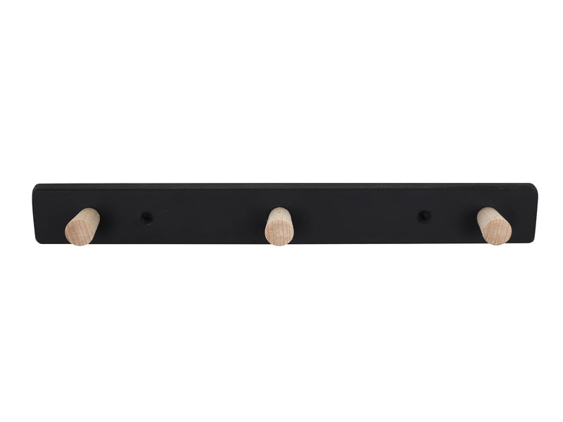 Home>it coat rack with 3 hooks 28 cm black/natural hook beech