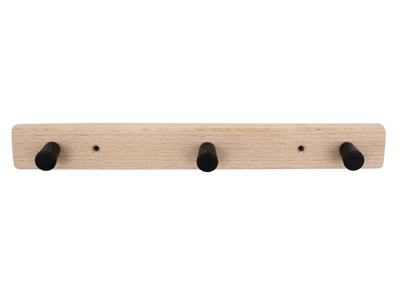 Home>it coat rack with 3 hooks 28 cm natural/black hook beech