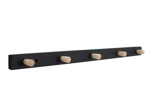Home>it coat rack with 5 hooks 50 cm black/natural hook beech