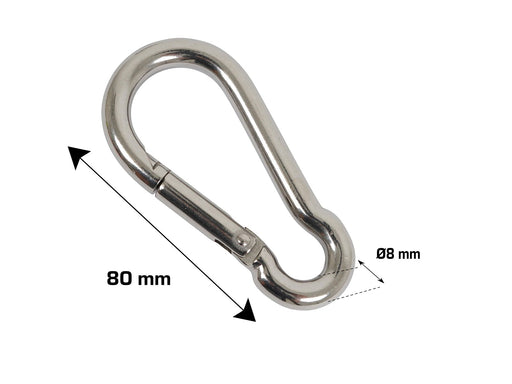 Home>it fireman's carabiner Ø8 x 80 mm stainless steel 2 pcs.