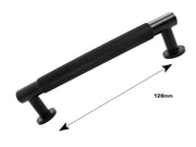 Home>it knurled handle 128 mm matt black 2 pcs.