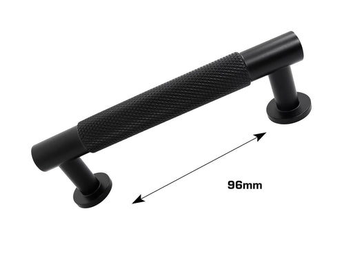 Home>it knurled handle 96 mm matt black 2 pcs.