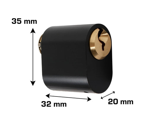 Home>it oval cylinder matt black with 7 pins with 3 keys (1 pc.)