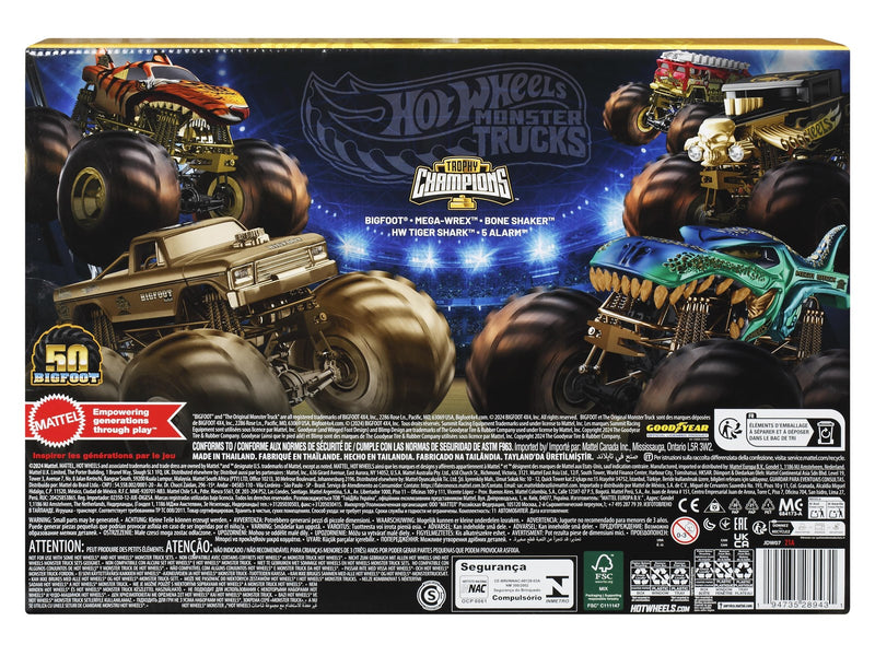 Hot Wheels Monster Trucks Trophy Champions Collection