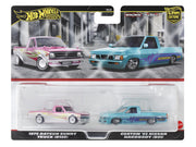Hot Wheels Premium Car Culture 1975 Datsun Sunny Truck (B120) & Custom '93 Nissan Hardbody (D21)