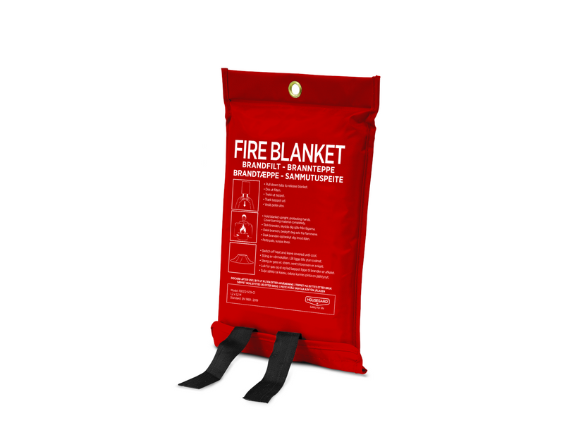 Housegard Fire blanket, 120x120 cm, Red, Silicone coated