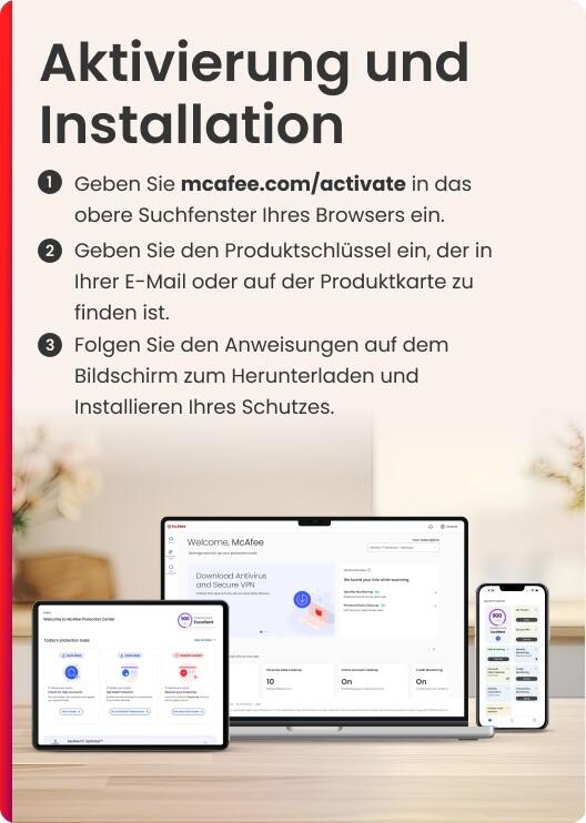 McAfee Total Protection - Abonnement-Lizenz (1 Jahr) - 5 Peripheriegeräte - Download - Win, Mac, Android, iOS - Deutsch