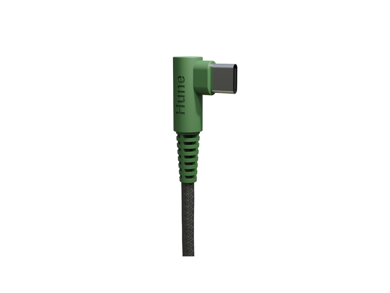 Hune Hiedra Braided 90° USB Cable Type C to Type C 1.2m - Forest Green