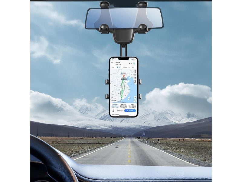 Hurtel Car Phone Holder for Rearview Mirror - Black