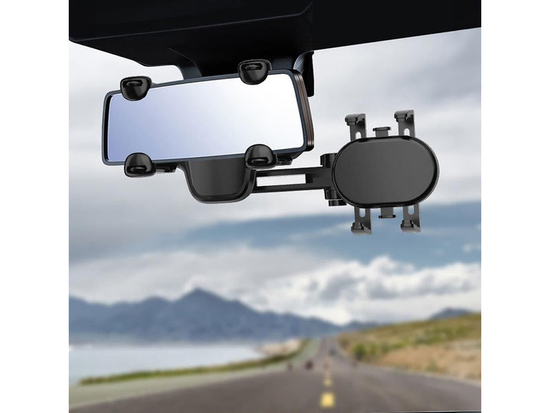 Hurtel Car Phone Holder for Rearview Mirror - Black