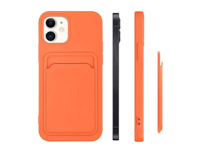 Hurtel Card Case Silicone Wallet With Card Slot Documents For Samsung Galaxy A42 5G Black
