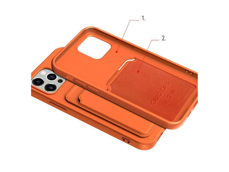 Hurtel Card Case Silicone Wallet With Card Slot Documents For Samsung Galaxy A42 5G Black