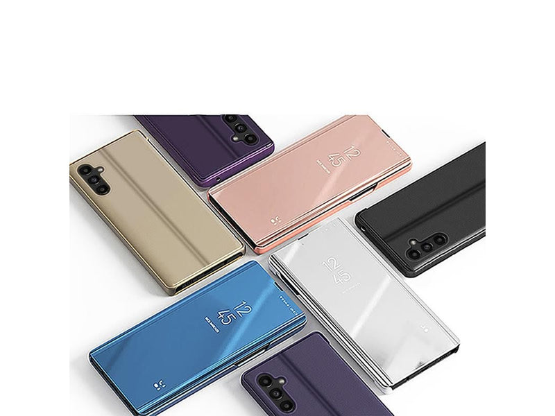 Hurtel Clear View Case Cover for Samsung Galaxy A14 Flip Cover Blue