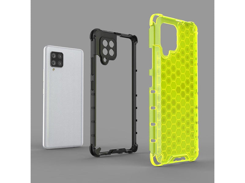 Hurtel Honeycomb Case Armor Cover with TPU Bumper for Samsung Galaxy A42 5G Black