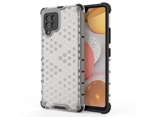 Hurtel Honeycomb Case Armor Cover with TPU Bumper for Samsung Galaxy A42 5G Transparent