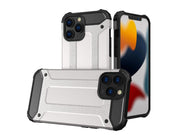Hurtel Hybrid Armor Case Tough Rugged Cover for iPhone 13 Pro Silver
