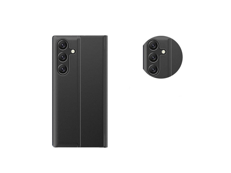 Hurtel New Sleep View Case with Flap and Stand for Samsung Galaxy A35 - Black