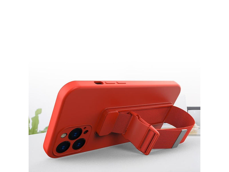 Hurtel Rope Case Gel Case with a lanyard Chain Handbag lanyard Samsung Galaxy S21 Ultra 5G Navy Blue