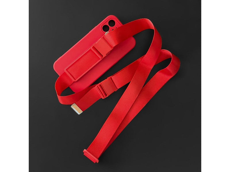 Hurtel Rope Case Gel Lanyard Cover Chain Purse Lanyard Xiaomi Redmi Note 10 5G / Poco M3 Pro Blue