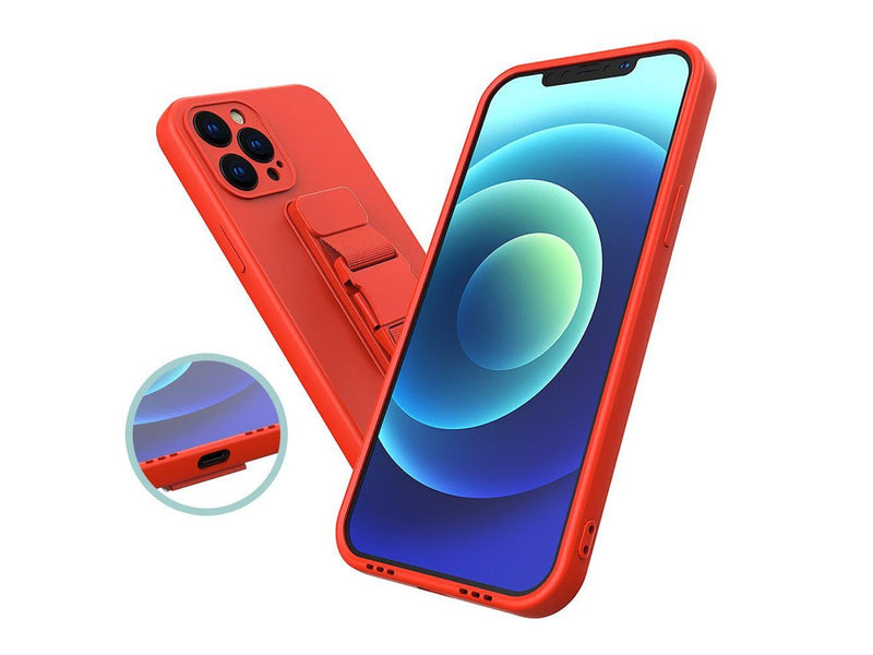 Hurtel Rope Case Gel Lanyard Cover Chain Purse Lanyard Xiaomi Redmi Note 10 5G / Poco M3 Pro Blue