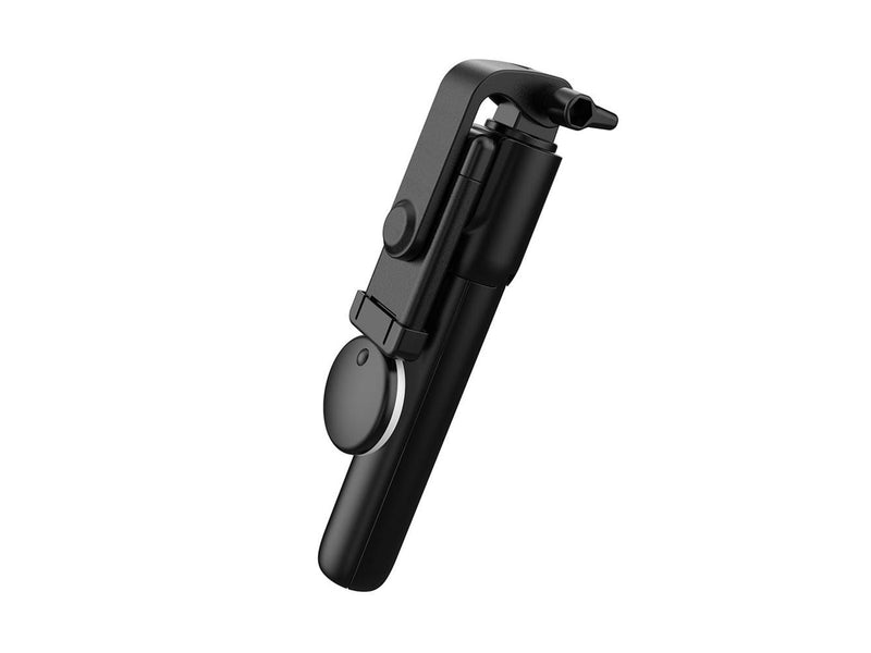 Hurtel Selfie Stick WR1YXS Telescopic Tripod 0.71m with Round Lamp - Black
