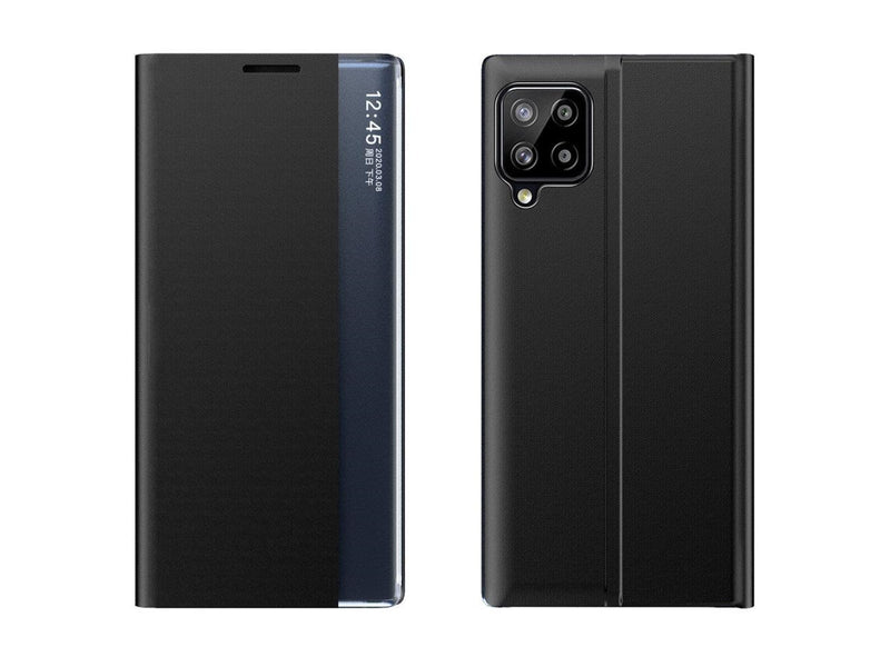 Hurtel Sleep Case Bookcase Type Case with Smart Window for Samsung Galaxy A22 4G Black