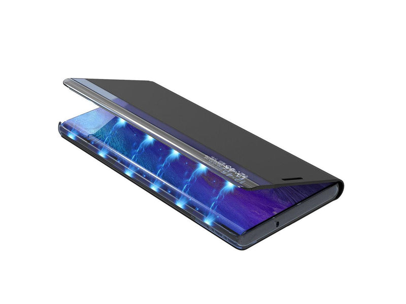Hurtel Sleep Case Bookcase Type Case with Smart Window for Samsung Galaxy A22 4G Black