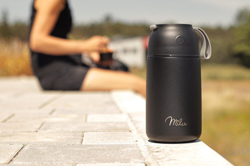 Milu Lunchbox-Set (9-tlg.) - 650 ml - schwarz