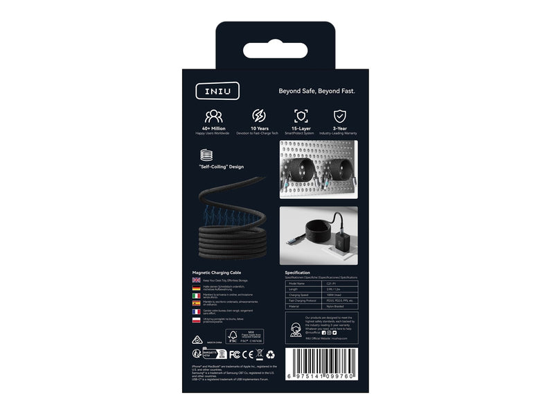 INIU Leopard Magnetic Cable 100W
